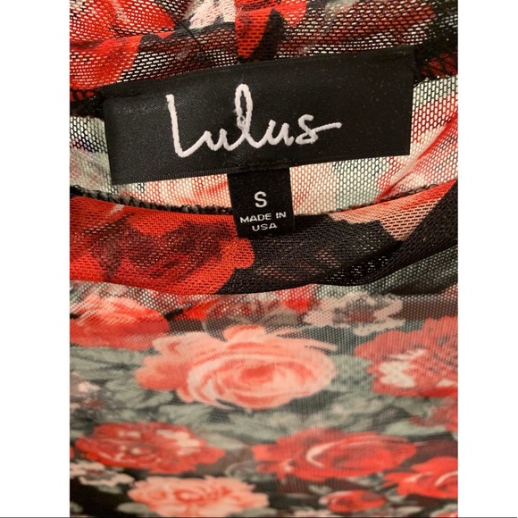 Hidden Garden Black Floral mesh Sheer Bodysuit - Picture 4 of 4